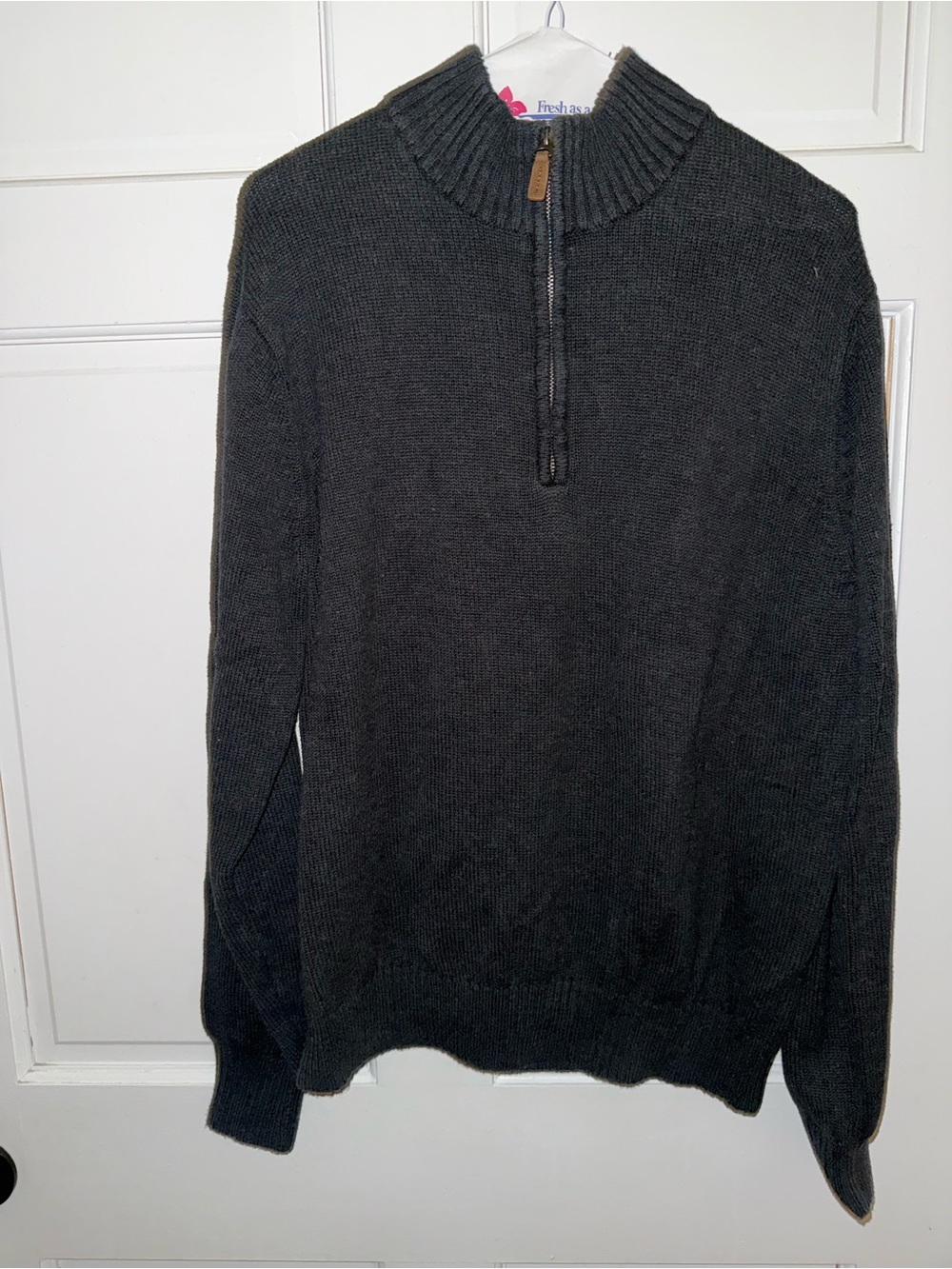 St. John's Bay Charcoal Mock Neck Ribbed Sweater